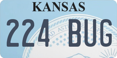 KS license plate 224BUG