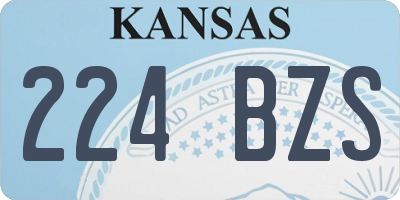 KS license plate 224BZS