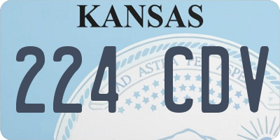 KS license plate 224CDV