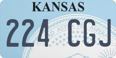 KS license plate 224CGJ