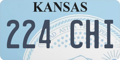 KS license plate 224CHI