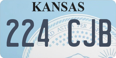 KS license plate 224CJB