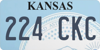 KS license plate 224CKC