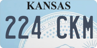 KS license plate 224CKM
