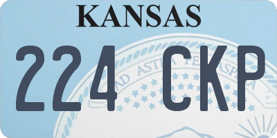 KS license plate 224CKP