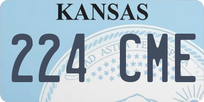 KS license plate 224CME