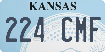 KS license plate 224CMF