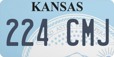 KS license plate 224CMJ