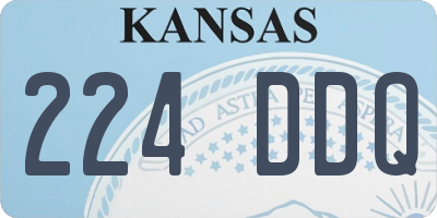 KS license plate 224DDQ