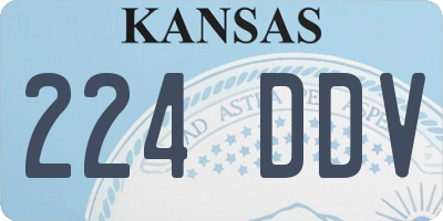 KS license plate 224DDV