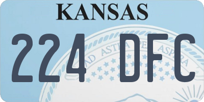 KS license plate 224DFC