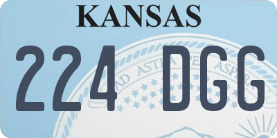 KS license plate 224DGG