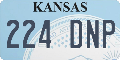 KS license plate 224DNP