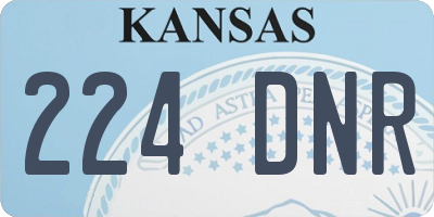 KS license plate 224DNR