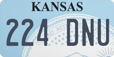 KS license plate 224DNU