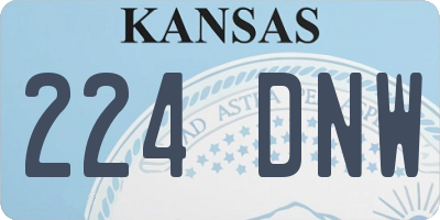 KS license plate 224DNW