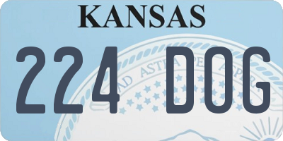 KS license plate 224DOG