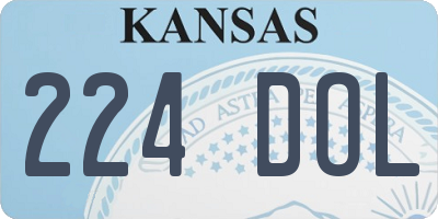 KS license plate 224DOL