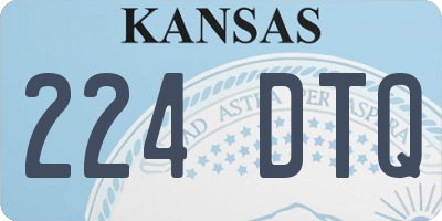 KS license plate 224DTQ