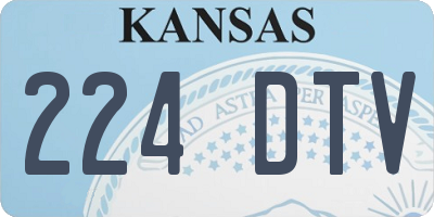 KS license plate 224DTV
