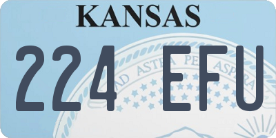 KS license plate 224EFU
