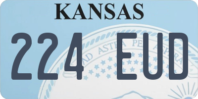 KS license plate 224EUD