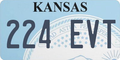 KS license plate 224EVT