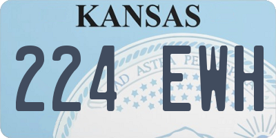 KS license plate 224EWH