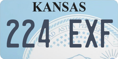 KS license plate 224EXF