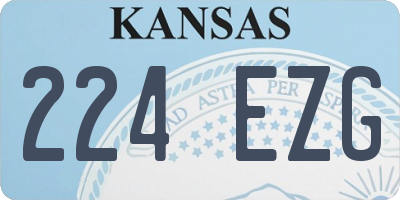 KS license plate 224EZG