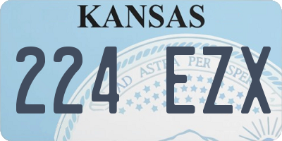 KS license plate 224EZX