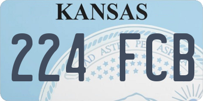 KS license plate 224FCB