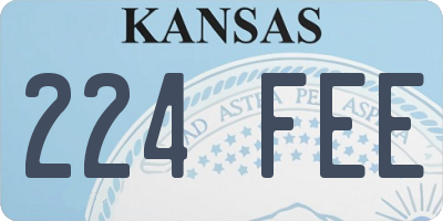 KS license plate 224FEE