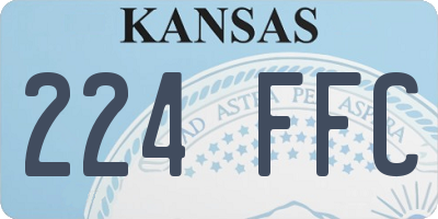 KS license plate 224FFC