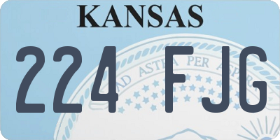 KS license plate 224FJG