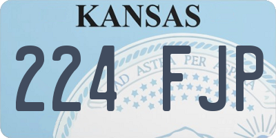 KS license plate 224FJP