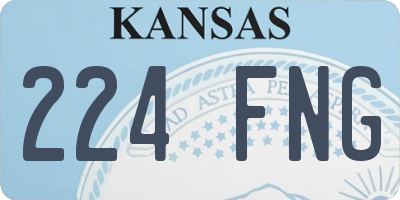 KS license plate 224FNG