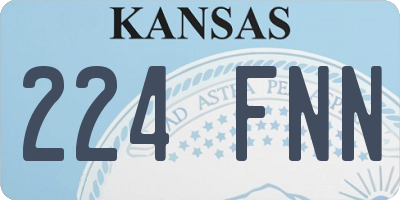 KS license plate 224FNN