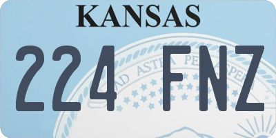 KS license plate 224FNZ