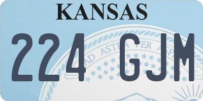 KS license plate 224GJM