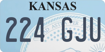 KS license plate 224GJU