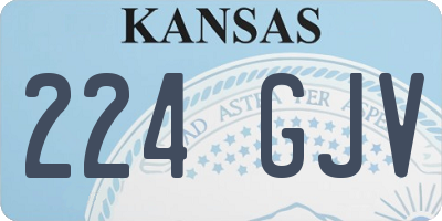 KS license plate 224GJV