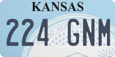 KS license plate 224GNM