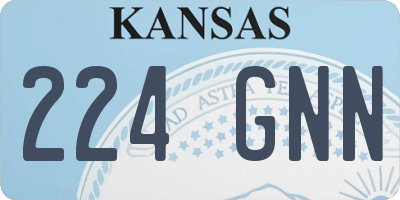 KS license plate 224GNN