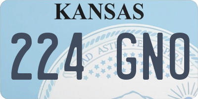 KS license plate 224GNO