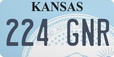 KS license plate 224GNR