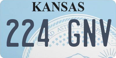 KS license plate 224GNV