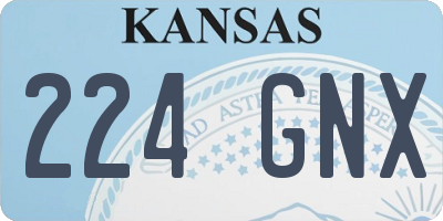 KS license plate 224GNX