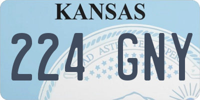 KS license plate 224GNY