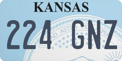 KS license plate 224GNZ